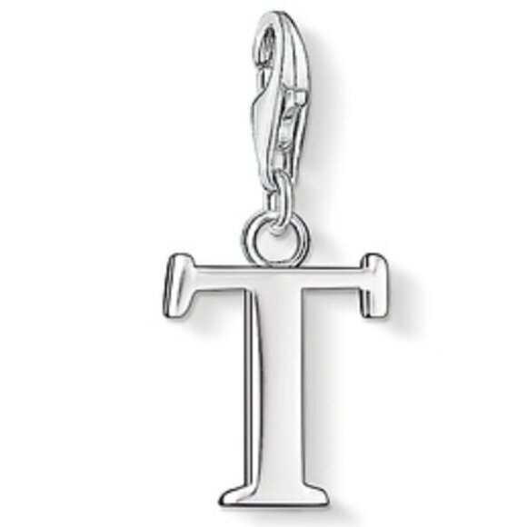 Thomas Sabo Letter T 925 Silver Dangle Charm - Picture 1 of 5